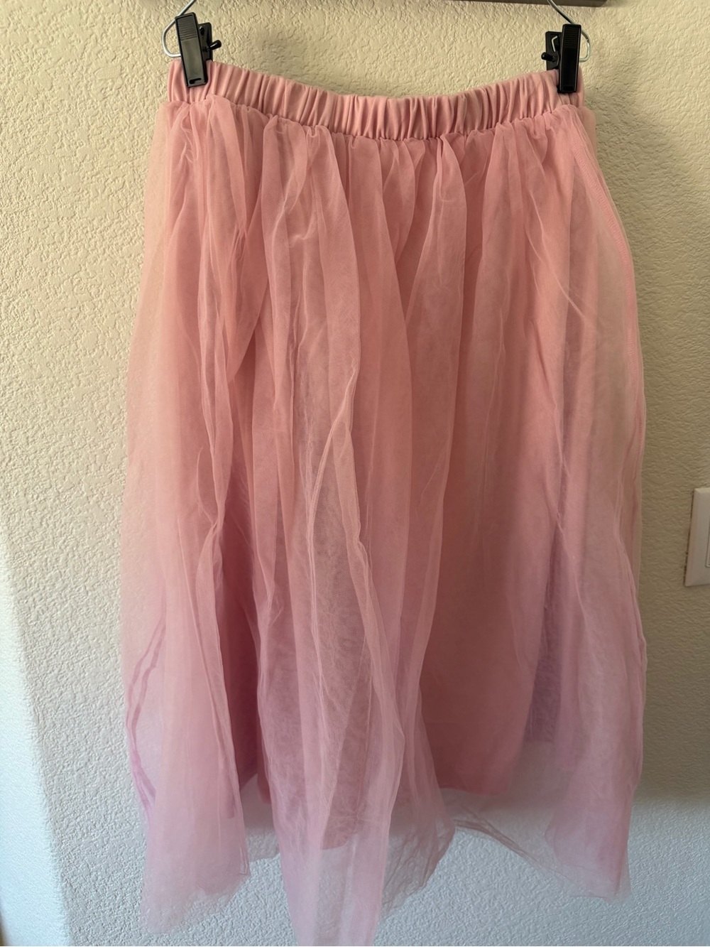 LuLaRoe Blush Pink Layered Tulle Midi Skirt